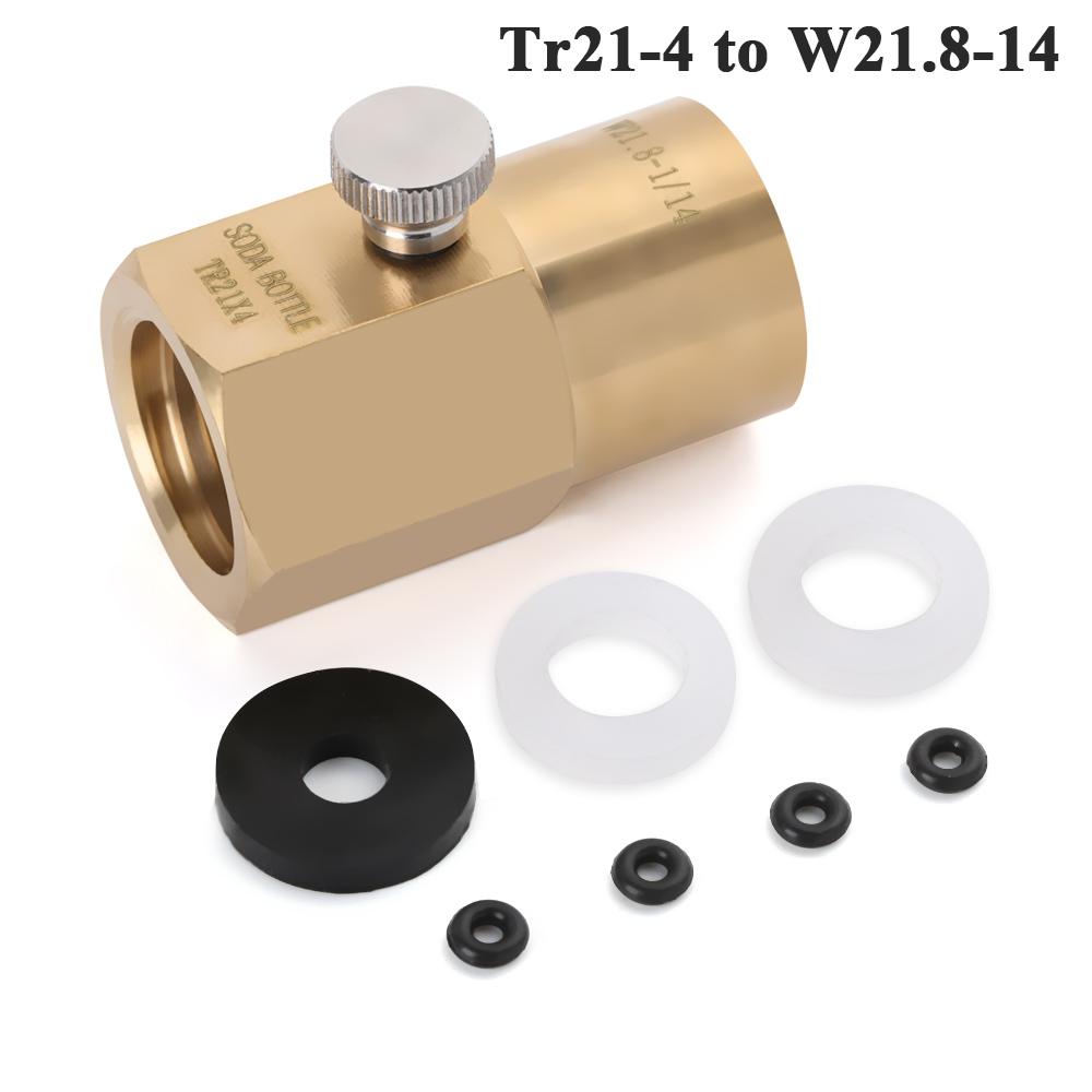

For Sodastream Cylinder Refill Adapter TR21-4 to W21.8-14 Connector Kit Thread Set CO2 Adapter Regulator Home & Kitchen Other золотий