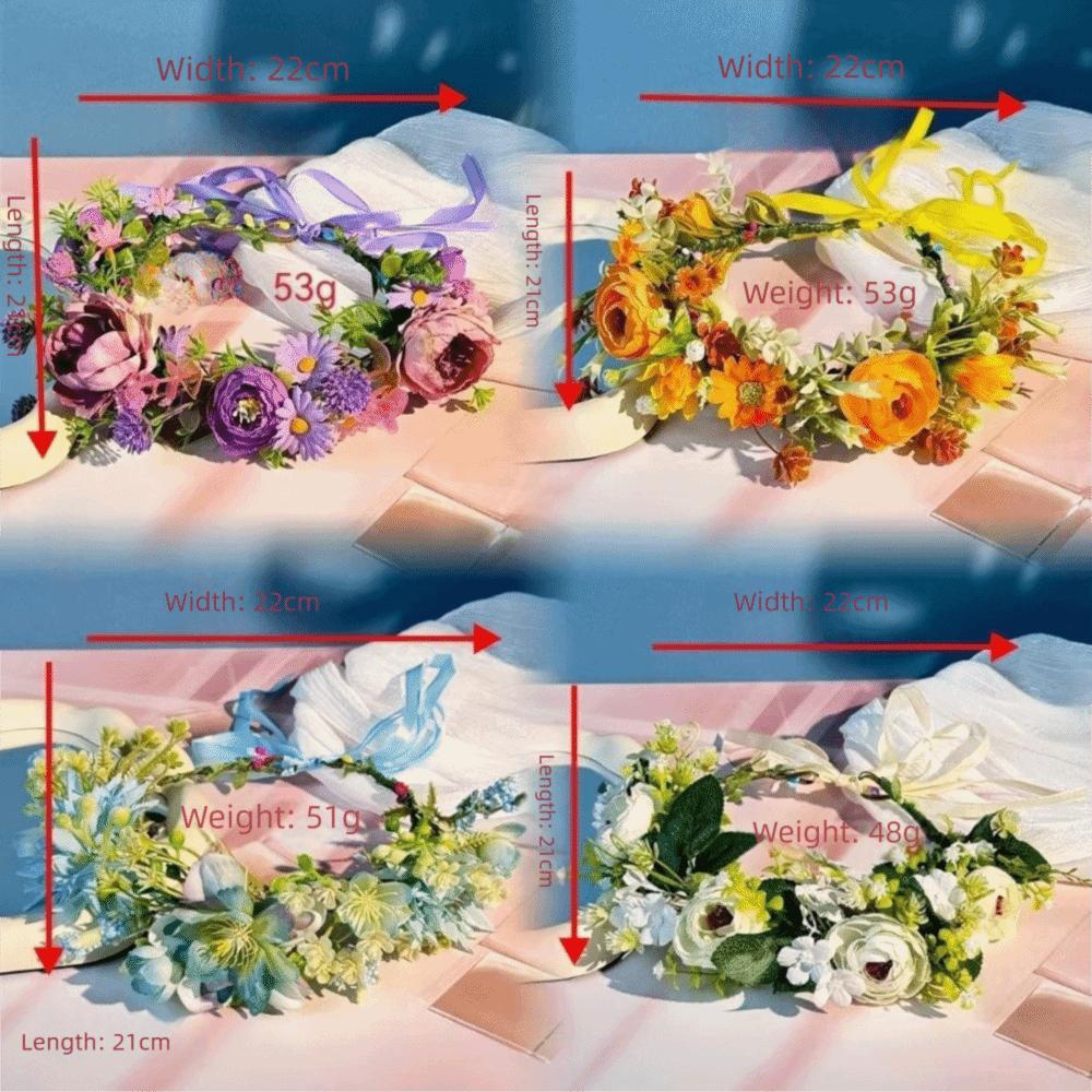 Forest Flower Wreath Flower Garland Headpiece Fashion Floral Headband Wedding