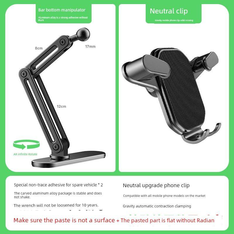 MagSafe Magnetic Base Neutral on-Board Bracket Aluminum Alloy Sliding Bar Swivel Arm + Clip Stand