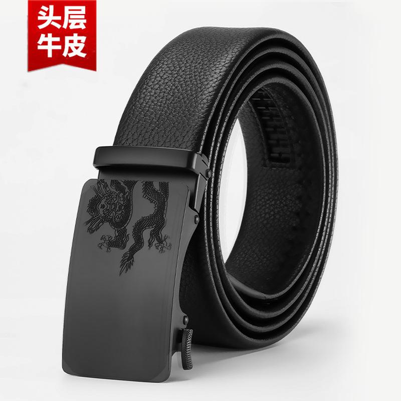 Belt Men'S Automatic Buckle Belt High-End Business Leisure Middle-Aged And Young People'S New Versatile Belt Men