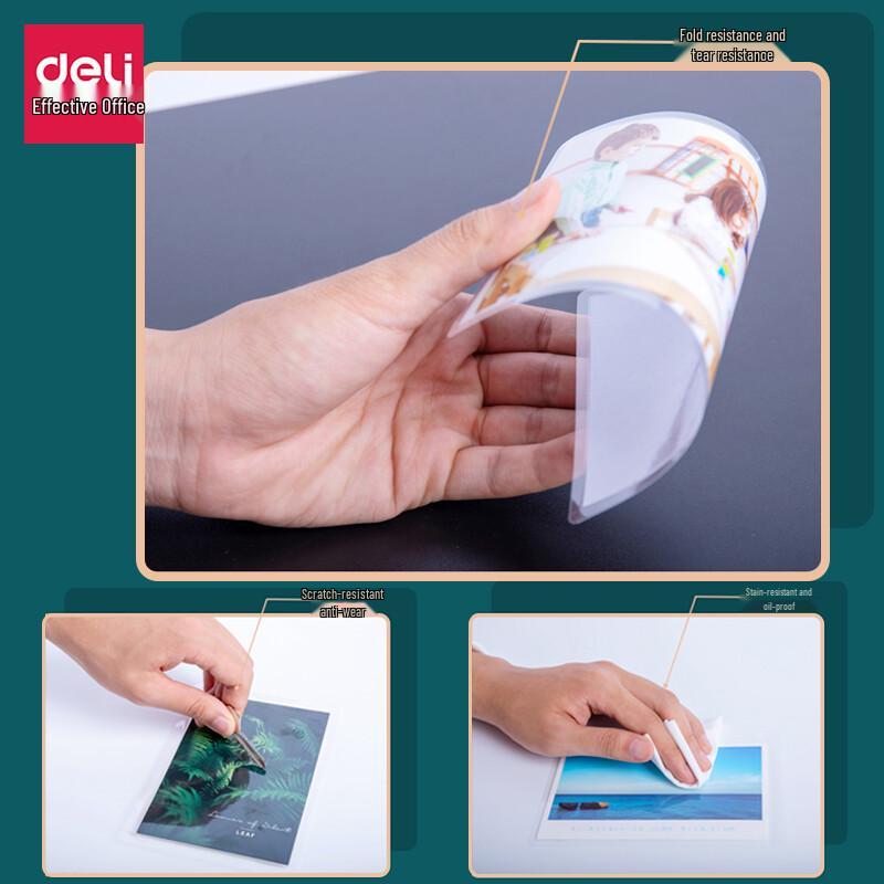 Deli A4 Laminating Pouches 125 Micron