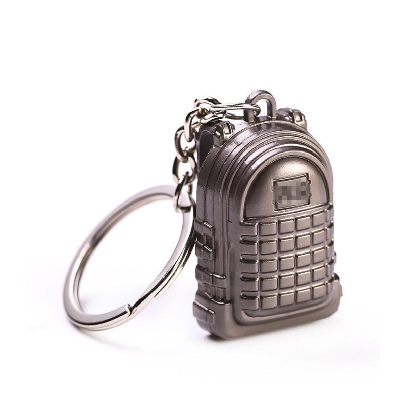 "12 cm PUBG-Schlüsselanhänger: Helm der Stufe 3, Bratpfanne und 98KAWM-Waffenmodell als Geschenk"