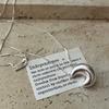 FY-44TL14 S925 Silver Korean Version Niche Design Hollow Moon Necklace Vintage Minimalist Matte Sweater Chain