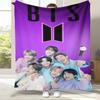 Modische B-BTS Kpop Flanelldecke, Ultraweiche Warme Plüschdecke für Zuhause Schlafzimmer Bett Sofa Abdeckung Büro Camping Picknick Geschenk