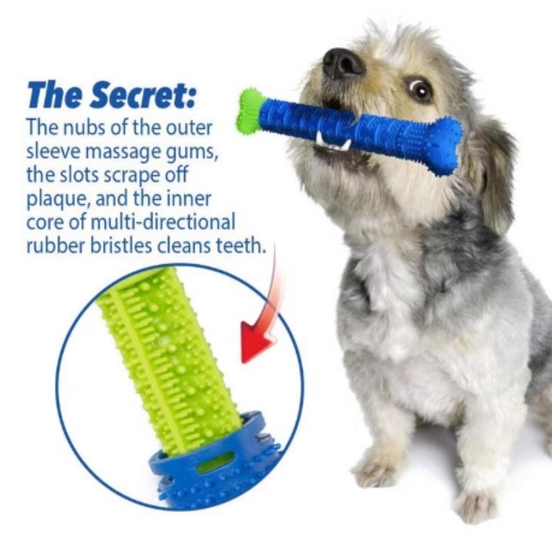 Pet Teeth Grinding Rod Detachable Dog Simulation Bone Shape Toy Cat and Dog Bite Training Teeth Cleaning Interactive Bite Resistant Pet Supplies
