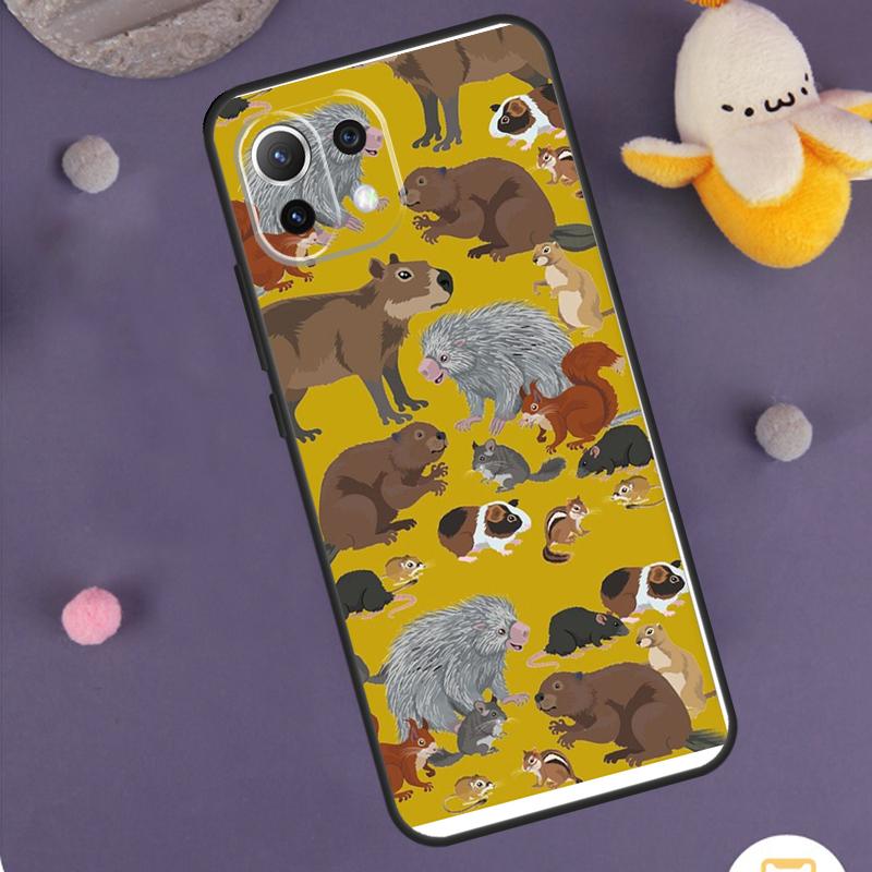 Cute Cartoon Capybara Case For Xiaomi 15T 13T 14T Pro 14 15 Ultra 17 Pro Max POCO X7 X6 X5 F5 F6 F7 F8 Pro Cover