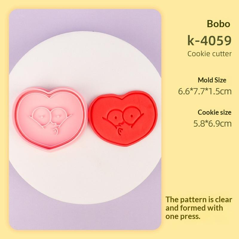 1/4Pcs 3D Valentine'S Day Wedding Cookie Cutters Biscuit Mold Cookie Mould Stamp Party Decor Baking Tools