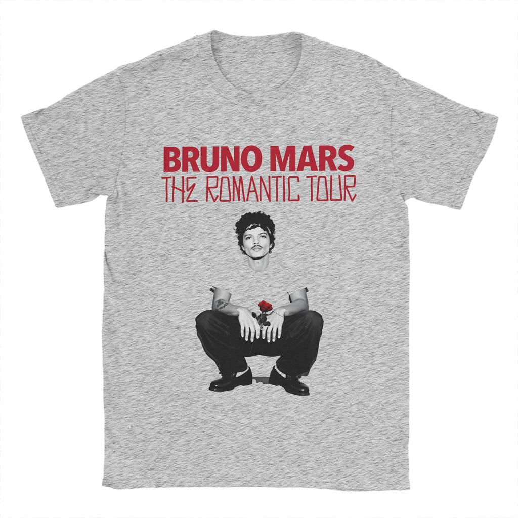 Ganzjahres Bruno Mars 2026 THE ROUnisexTIC TOUR T-Shirt Für Unisex Baumwoll-T-Shirts Kurzarm Kleidung