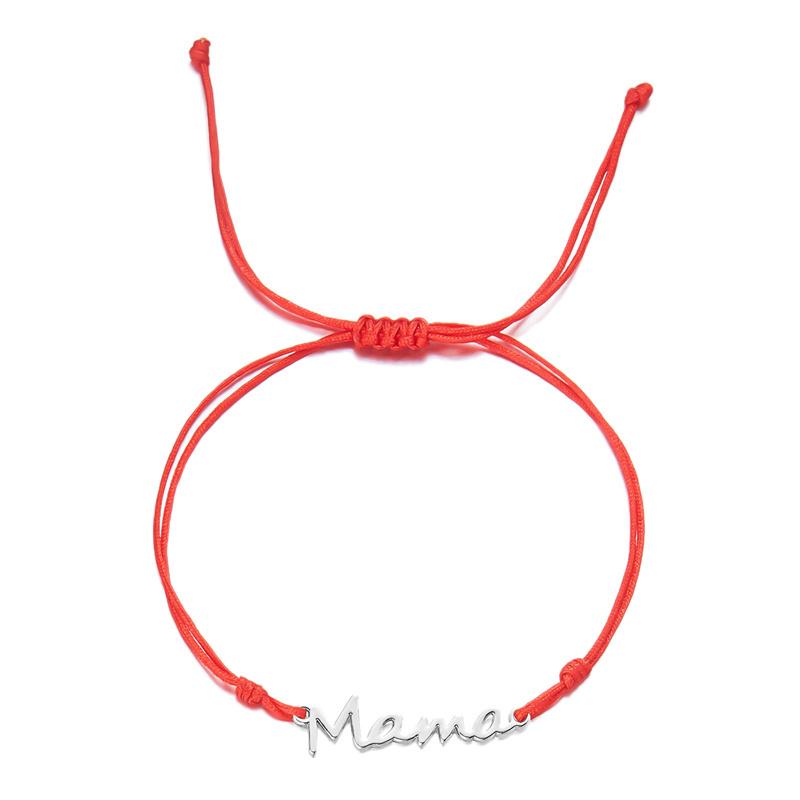 

Mom Temperament Charm Bracelet Girl Lucky Red Rope Hand Woven Bracelet Mother s Day Jewelry Gift