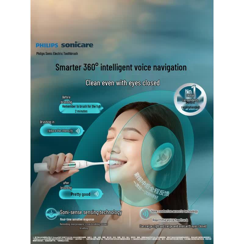Philips DiamondClean Smart Voice AI Sonic Electric Toothbrush CN plug (adapter included)