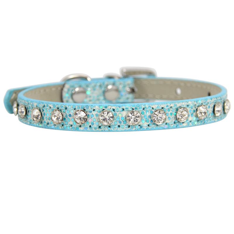 Super Shining Diamond Rhinestone Cat Collar Puppy Baby Dog Cat Collar Leather Strap Kitten Accessories Puppy Pet Collar