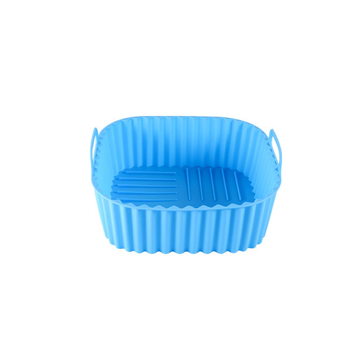 

1PC Air Fryer Silicone Baking Tray Square Insulation Tray High Temperature Resistant and Easy to Clean Air Fryer Basket
