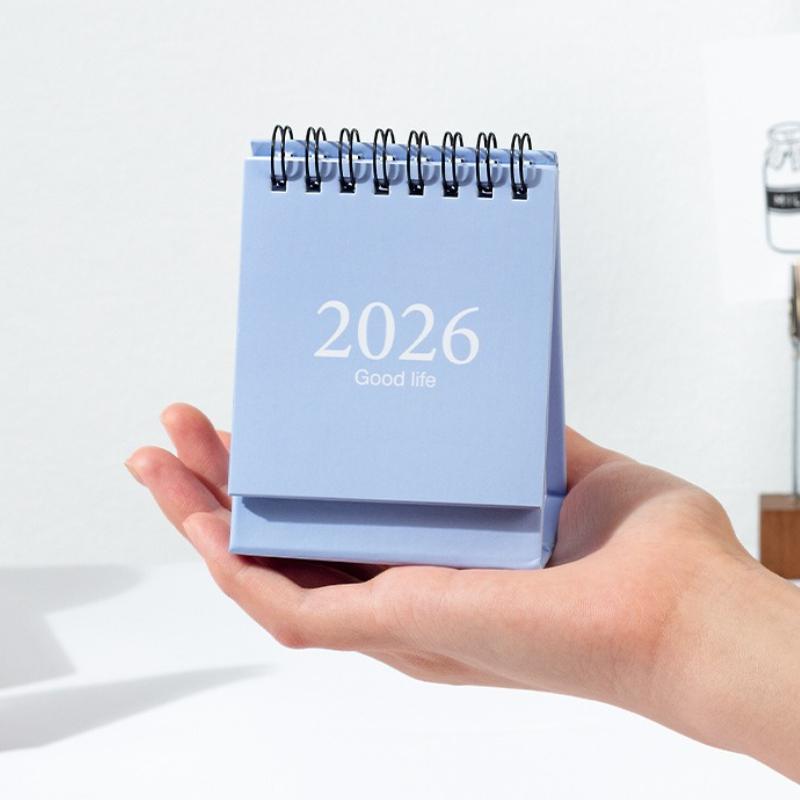 2026 New Year Mini Desk Calendar English Children's Desktop Planner Office Desk Assessories Pocket Notepad