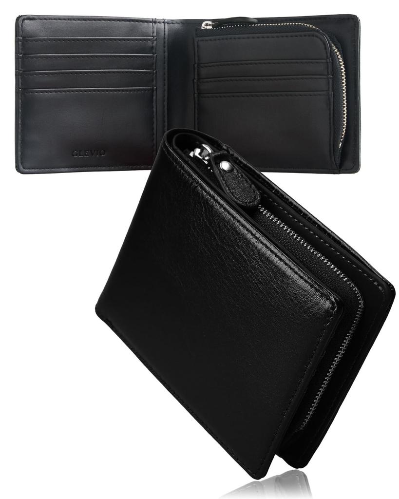 Storage Made by Genuine Leather Wallet with YKK Holds 18 Comes In a Gift Large Bifold Wallet Grevio Experts, Top-Quality Craftsmen, Zipper, Cards,