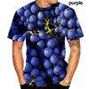 Magliette Stampa 3D Cibo Frutta Fresca Divertente Casual Hip Hop Uomo Donna Manica Corta Top