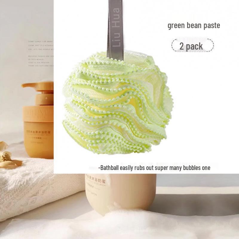 Durable Large Super Soft Bath Flower Ball - Non-Dispersing Foaming Net for Back Scrubbing
