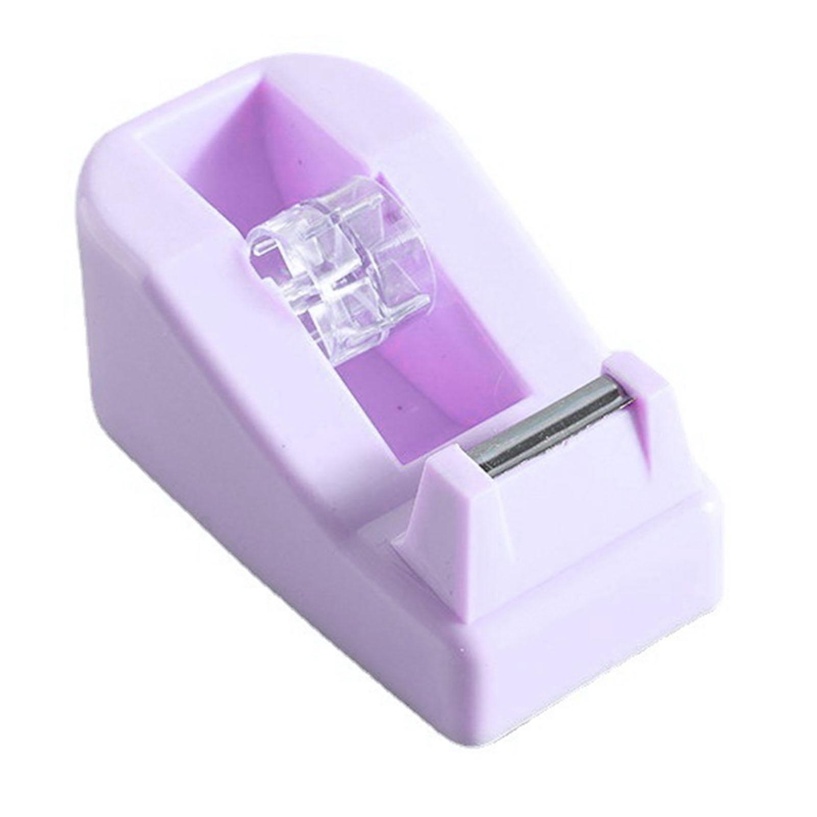 

Desktop Tape Dispenser 0.79in Shaft Diameter Easy Operation Sturdy Plastic Gift Wrapping Tape Cutter for Family Office Purple фиолетовый