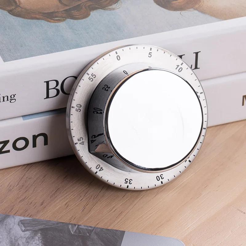 Mechanical Alarm Clock Magnetic Kitchen Timer Stainless Steel Timer Baking Reminder for Learning Time Management