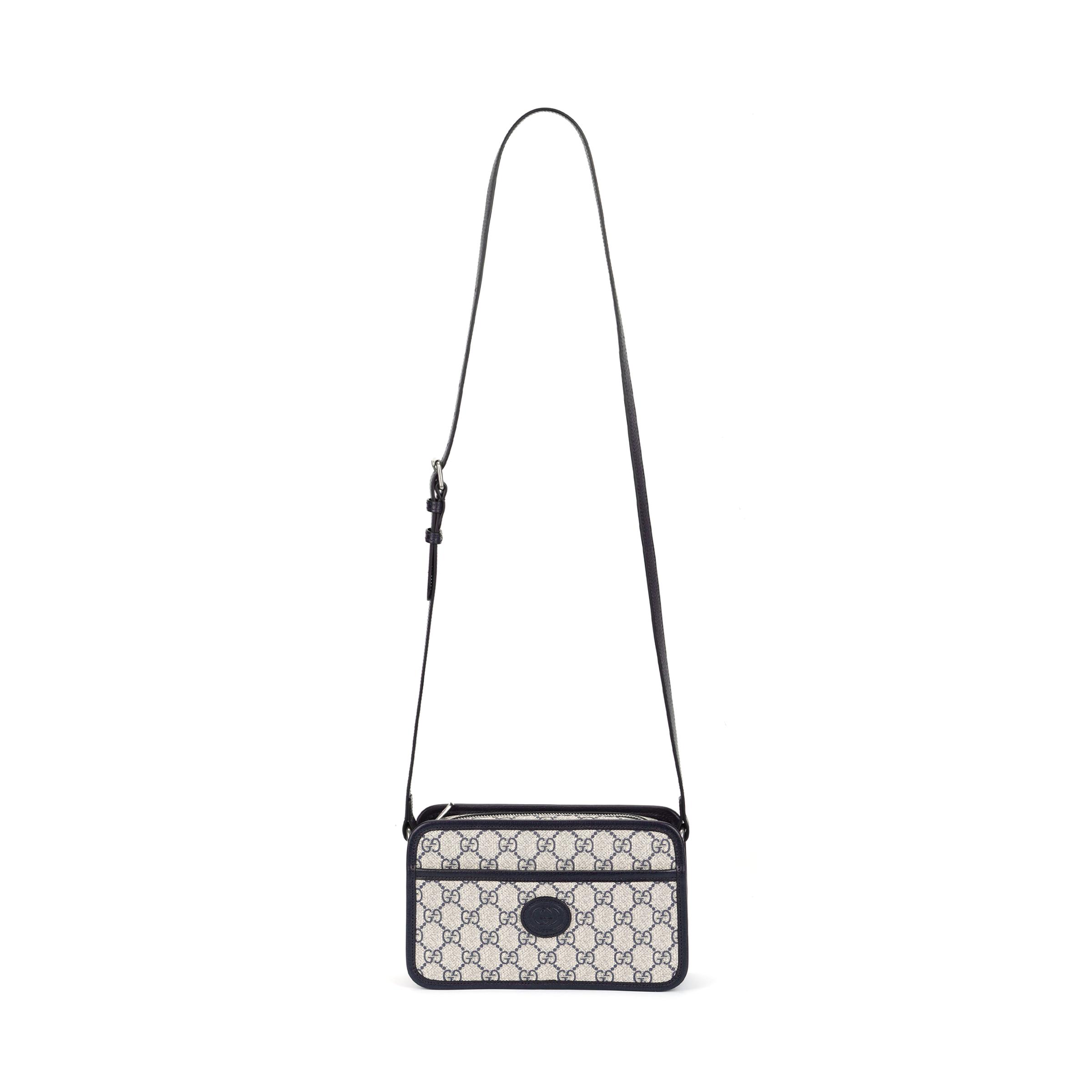 

Gucci GG Supreme Crossbody Bag Canvas Navy Leather 658572-K9GSN-4075 Basic Set (Bag+Dust Bag)