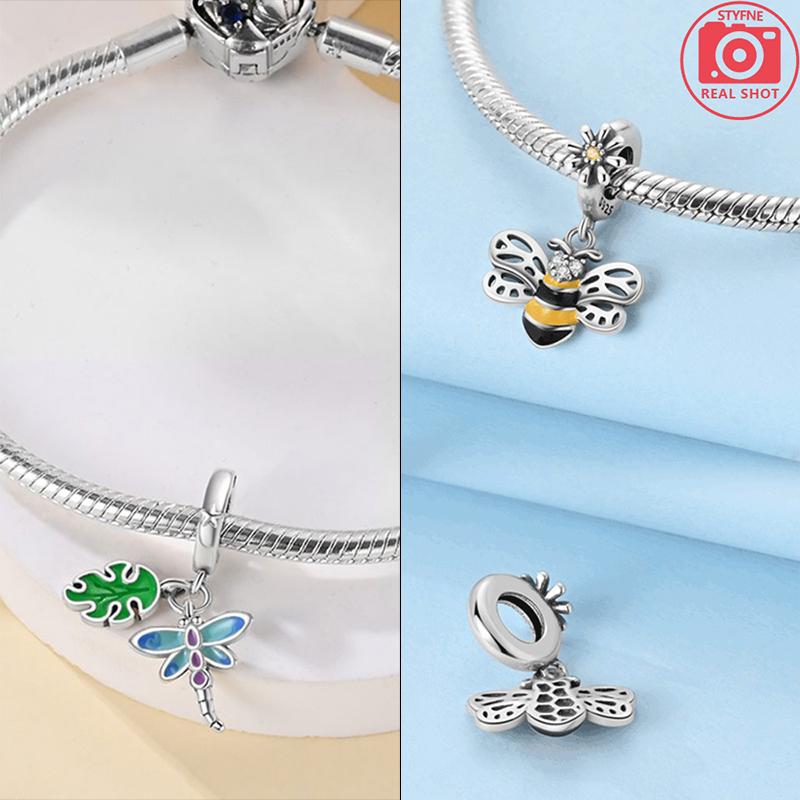Anniversary Charm Bead Components Copper Metal Butterfly Bees Dragonflies Bead Components Compatible With Bracelet High Quality Fine Jewelry Necklace