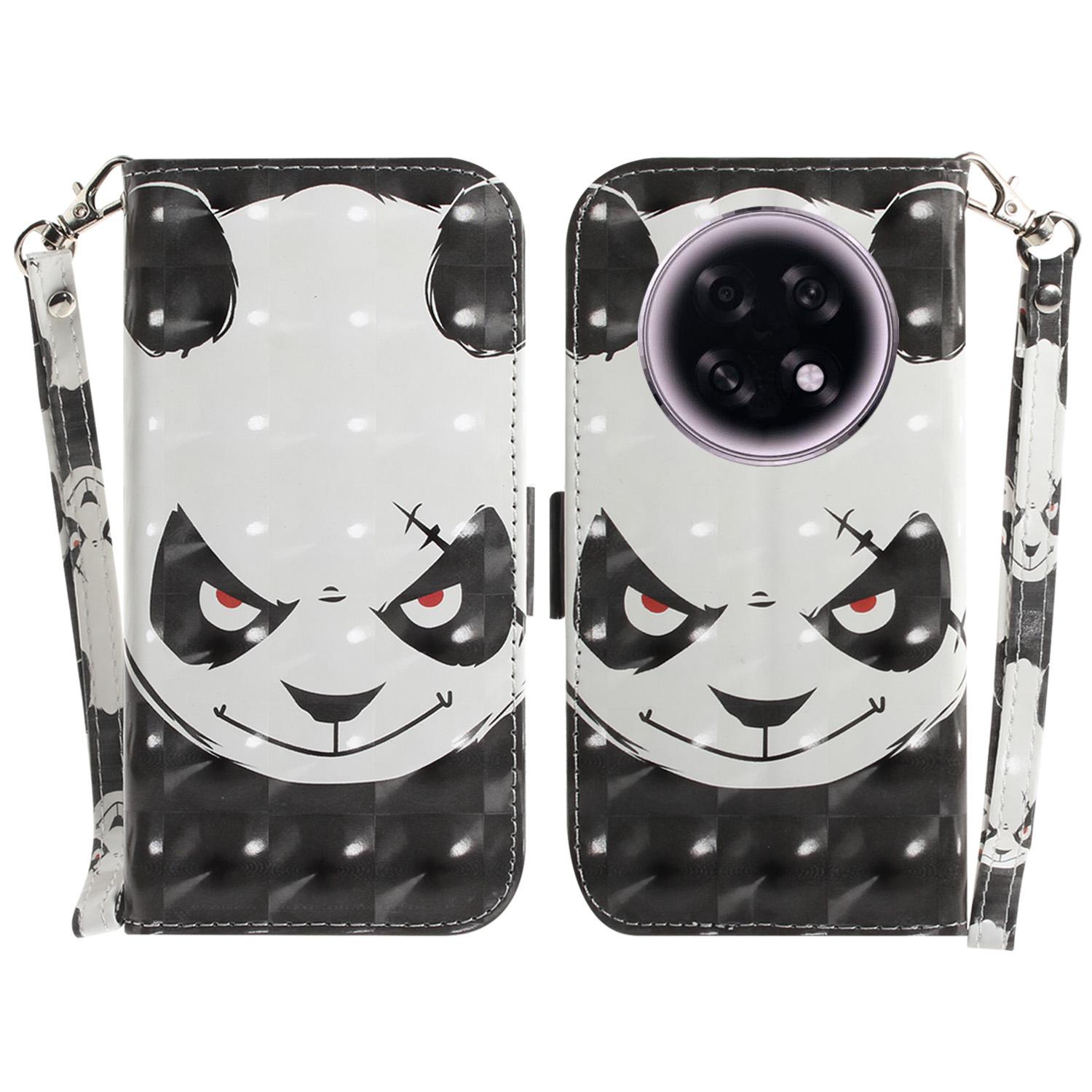 

For Oppo F31 Pro+ 5G/A6 GT 5G Case Pattern Printing Leather Wallet Phone Cover with Wrist Strap