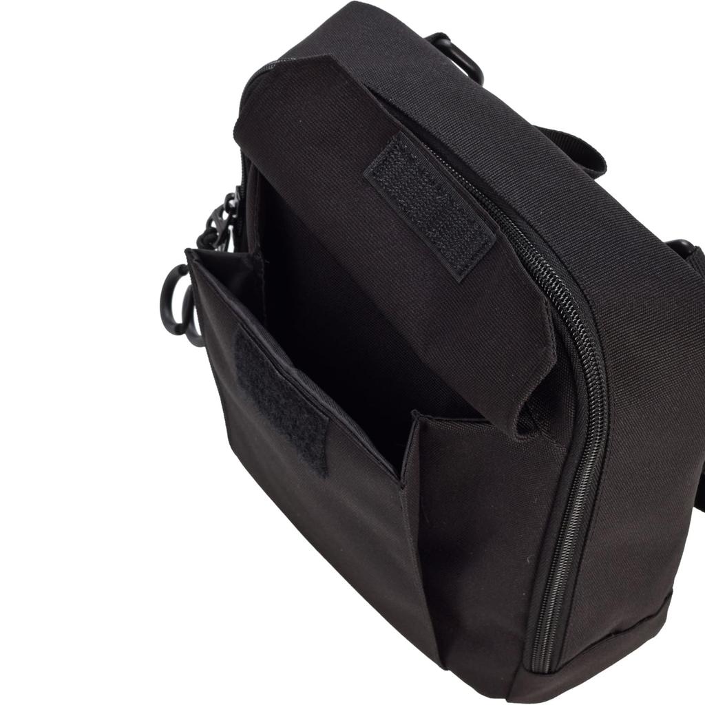 Etsumi & Coleman Camera Bag, Coleman Square Shoulder Bag, 3.2L, with Detachable Shoulder Strap and Back Pocket, Black, VCO-8776