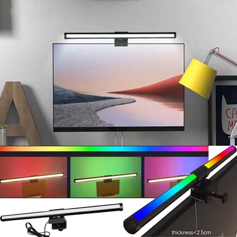 Touch Control Screen Hanging Lamp RGB Atmosphere RGB LED Lighting Monitor Light Bar Gaming Setup