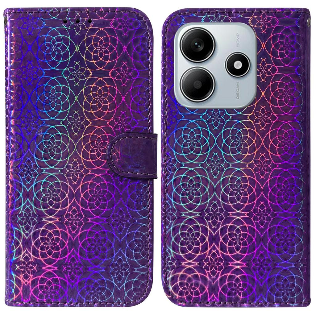 For Xiaomi Redmi Note 14 5G Stand Case Dazzling Flower Leather Phone Cover