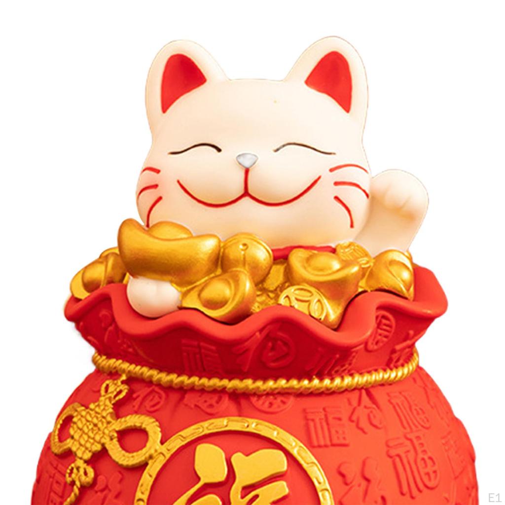 Katzenstatue, Sparschwein, Spardose, Feng Shui Dekoration für das Büro