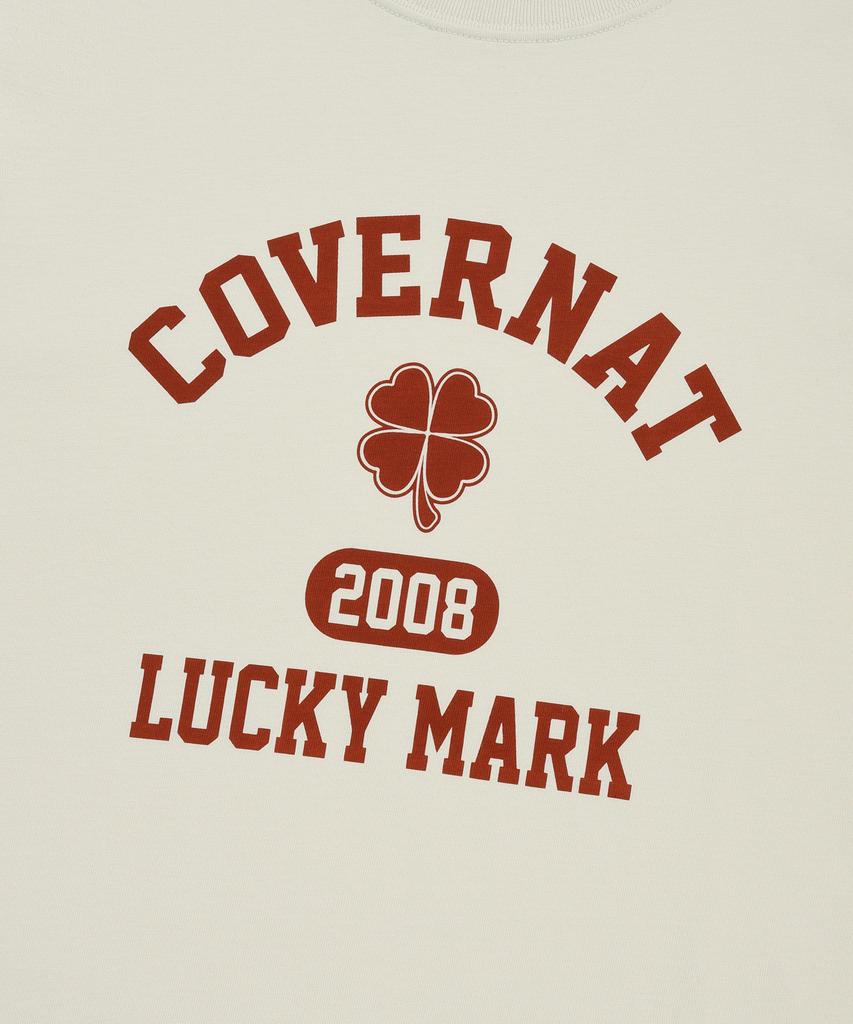COVERNAT WOMAN Clover Graphic T-Shirt Ecru