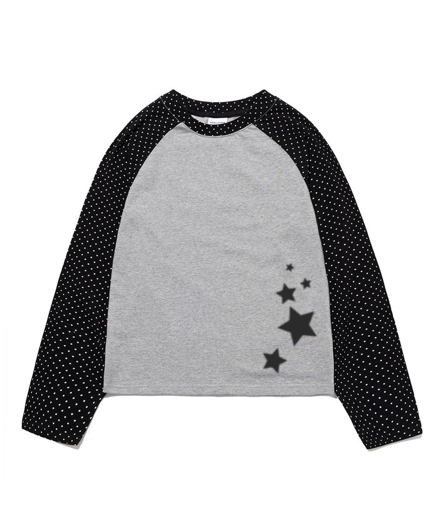 Bibalabida Falling Dot Raglan Long Sleeve T-Shirt