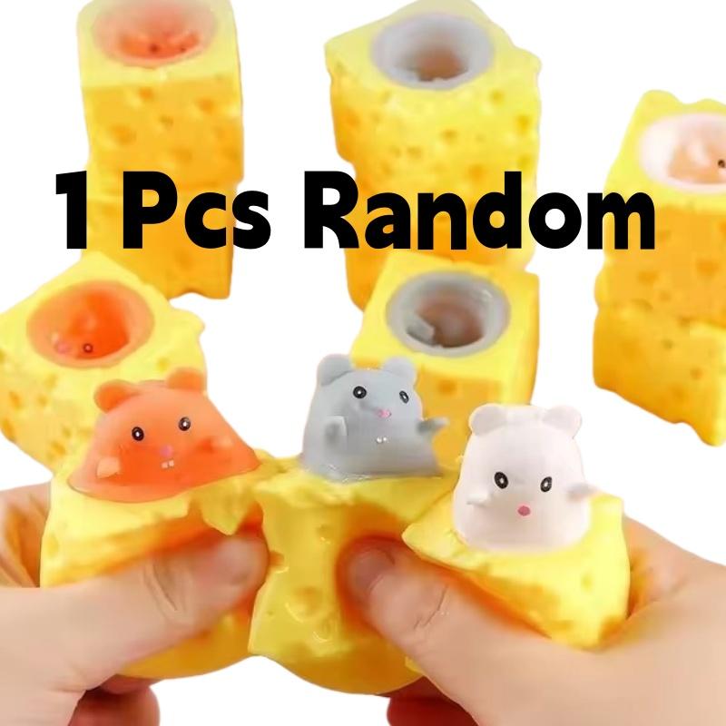 

1/3 Pcs Stress-Relieving Pet Cheese Mouse Squeezing Squirrel Cup Toys Decompression Fidget Antistress Sensory Reliefing Gift
