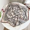 Summer new double-sided velvet scarf air-conditioned room with shawl women travel photo thin sunscreen 61 small square scarf