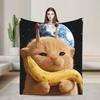 Stairway to Heaven Cat Throw Blanket Warm Graphic Blankets For Couch Chair Travel Car Flannel Bedspread Bed Cover