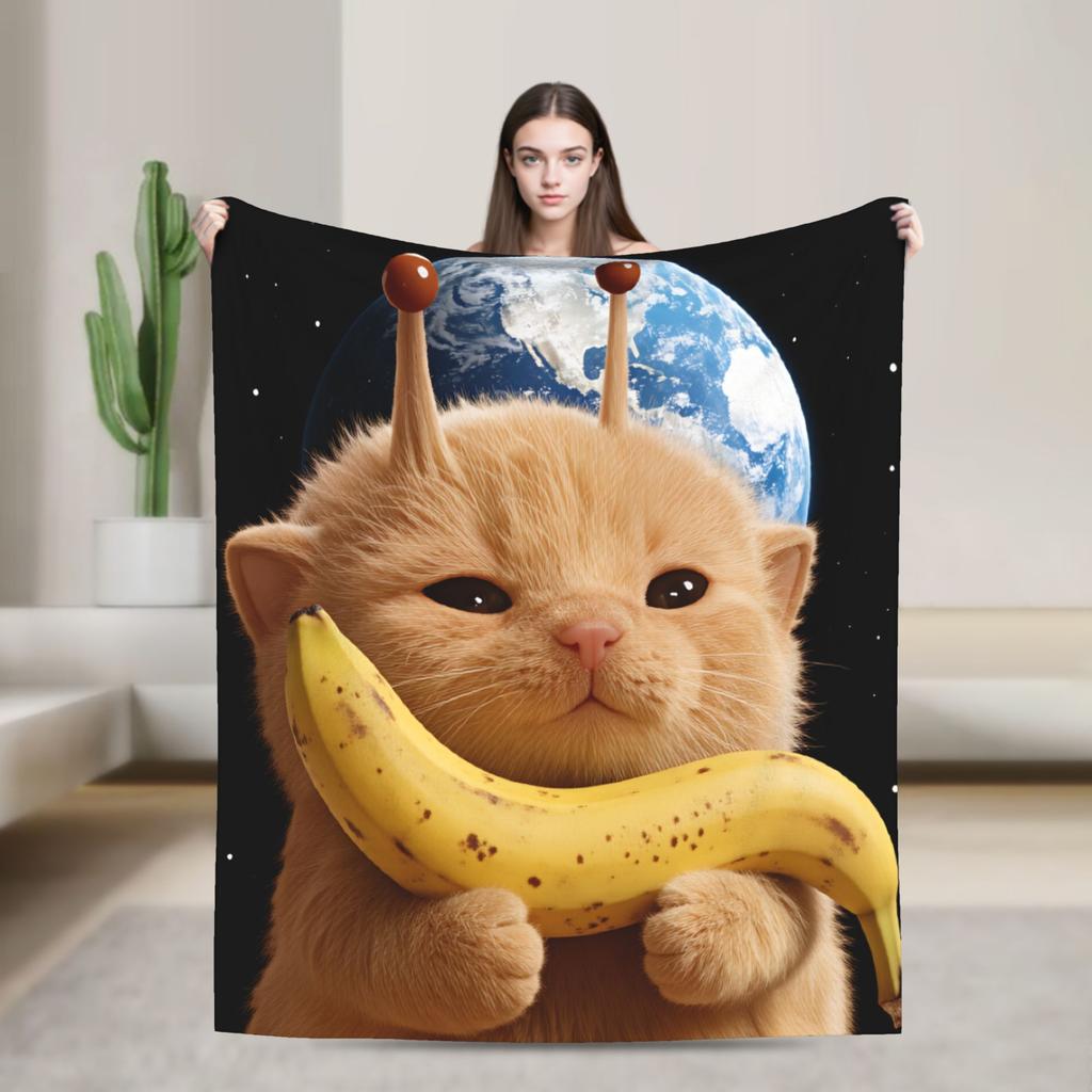 Stairway to Heaven Cat Throw Blanket Warm Graphic Blankets For Couch Chair Travel Car Flannel Bedspread Bed Cover