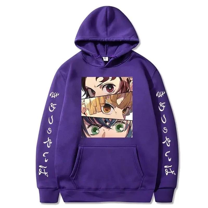Anime Hoodies Men Autumn Winter Long Sleeve Harajuku Unisex Pullover Fashion Casual Hooded Sweatshirts Tops