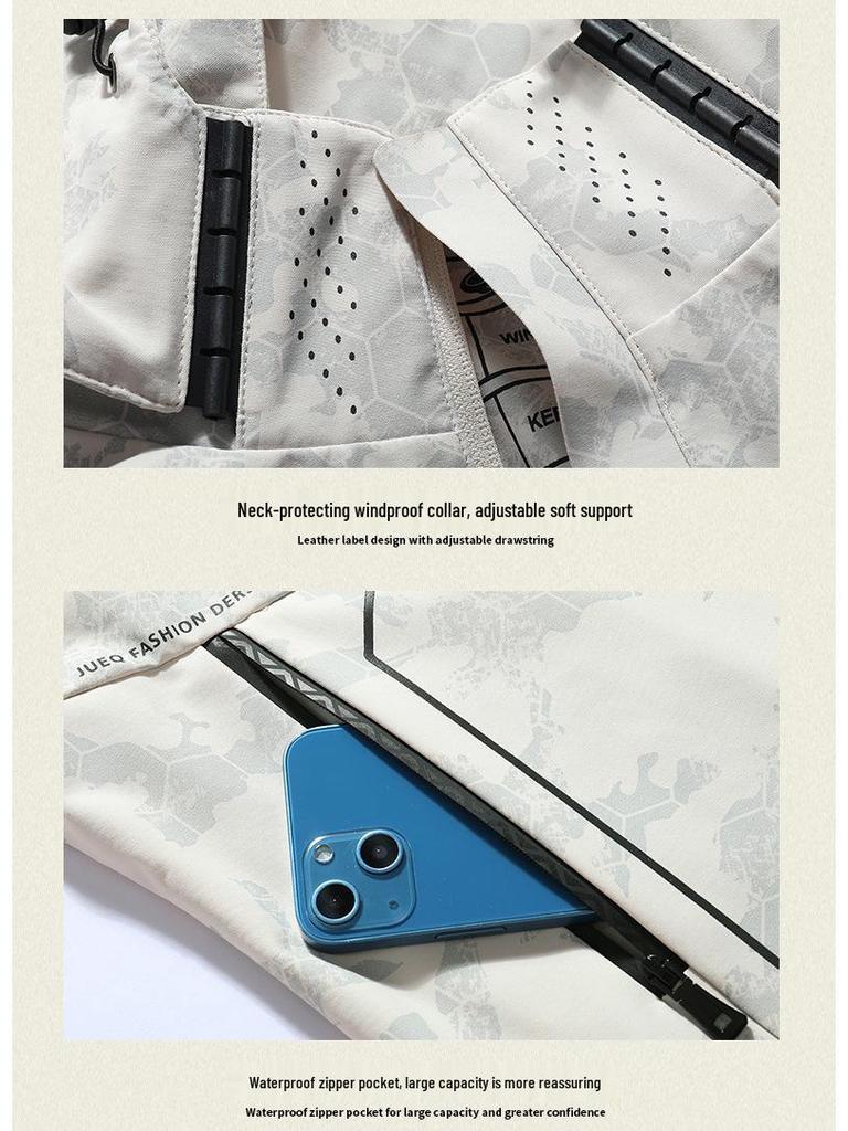 Camo Windbreaker: Trendy, Breathable, and Versatile Outdoor Sports Jacket for Couples