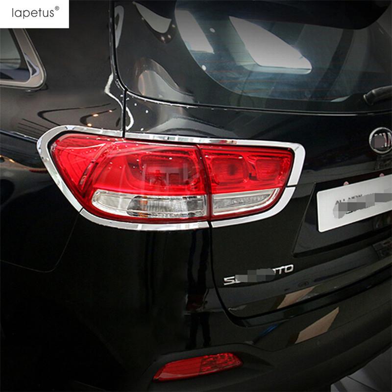 ABS Chrom Zubehör für KIA Sorento L 2015 2016 2017 Außen Heckklappe Heck Kofferraumleuchten Lampen Zierleisten Abdeckungen Kit Zierleisten
