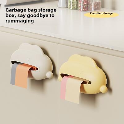 Wall-mounted Household Kitchen Bathroom Toilet Waterproof and Antifouling Garbage Bag Storage Box
