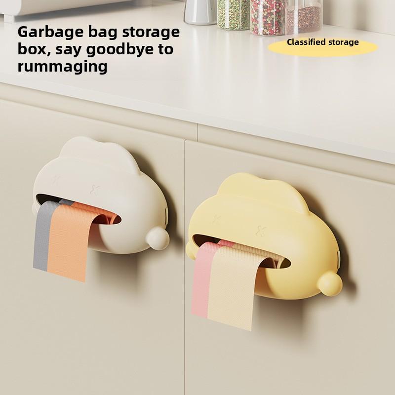 Wall-mounted Household Kitchen Bathroom Toilet Waterproof and Antifouling Garbage Bag Storage Box