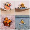 Emoticon Pack Capybara Brooch Animal Capybara Zinc Zinc Alloy Badge Cartoon Pin Brooch  Backpack Accessories