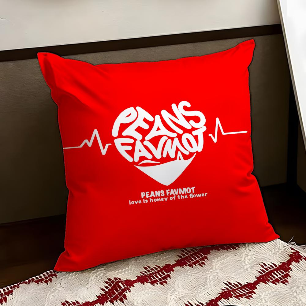 Creative love letters Cushion Cover Reversible Soft Durable Pillow Cover Home  Car MultiScene Use for Daily Comfort