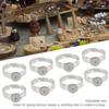 20pcs Adjustable Design Blank Ring Flat Base Stainless Steel Ring Flat Ring Base  Creative Projects