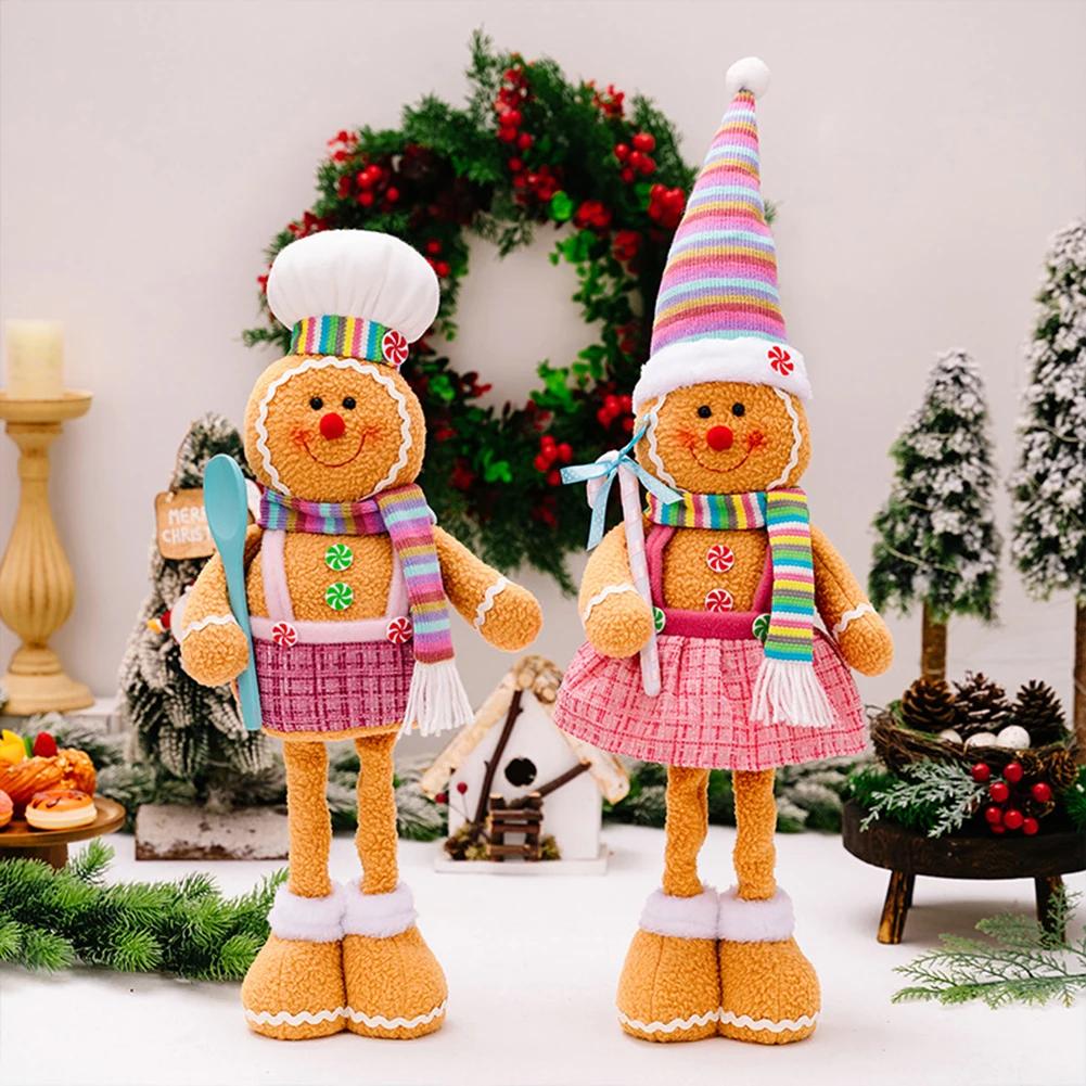 Entzückende Kochpuppe Weihnachtsbaumschmuck Cartoon-Puppe Exquisites Detailpuppe Heimdekoration Teleskopisches Ornament Kreatives Design