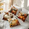 Home Decor Autumn Pumpkins, Flowers & Bird Decorative Pillow Pattern Cushion Cover Suitable for Sofa Bedroom Car Pillow Cover