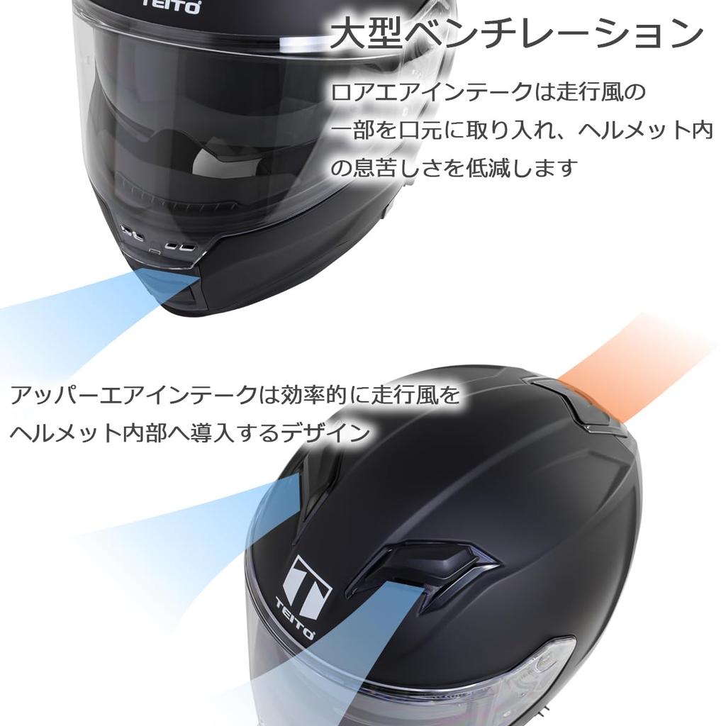 TEITO FF922 Solid White Motorcycle Full Face Helmet with Inner Visor SG Standard PSC Compatible with All Displacements M
