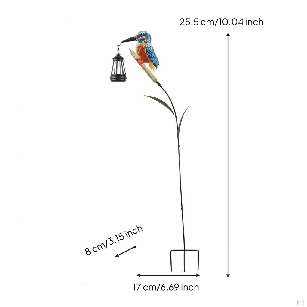 Kingfisher Garden Stake Light Ambient Statue Sturdy for Pathway