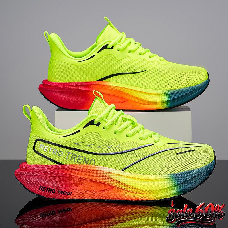 Running Shoes Air Cushion Jogging Shoes Carbon Board Marathon Men Athletic Breathable Lightweight Training Nonskid Daily Athletic Shoes