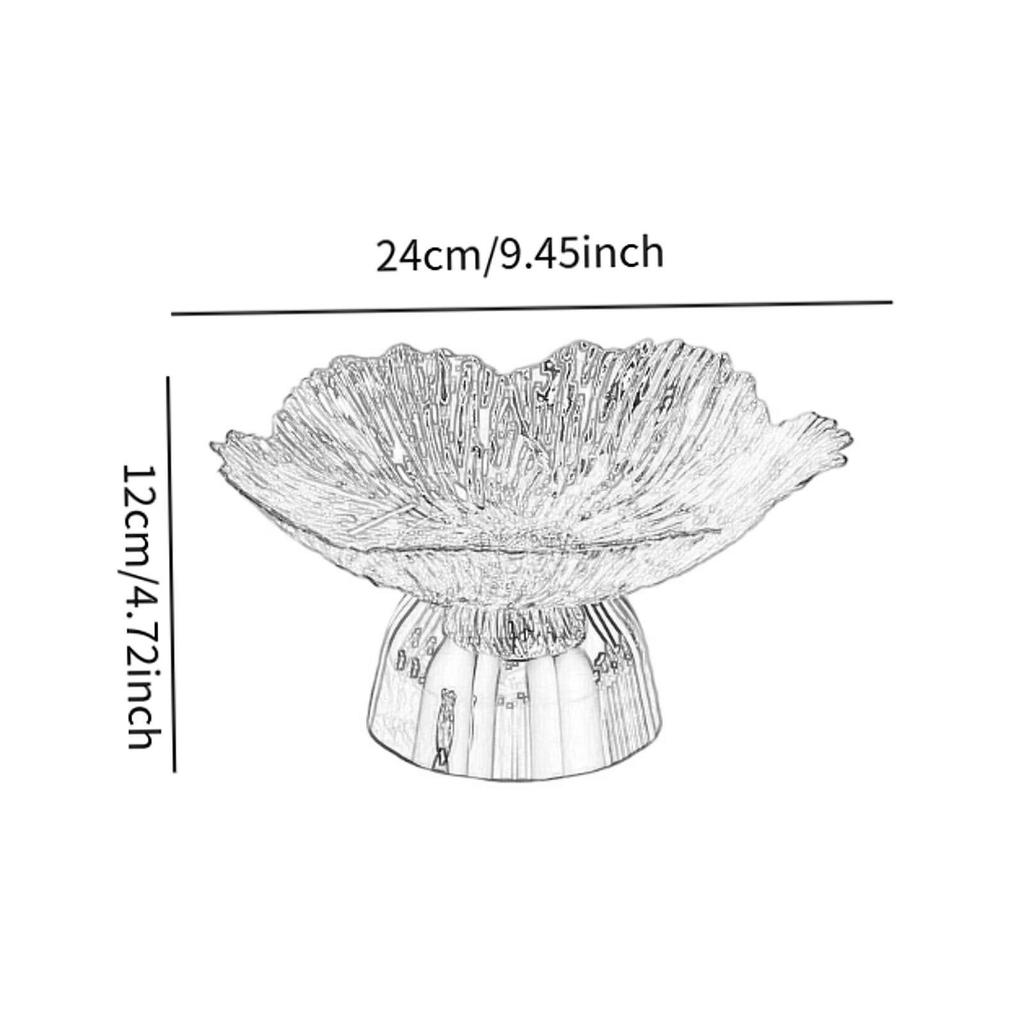 Decorative Pedestal Bowl Fashion Dish Holder Storage Tray for Home Kitchen