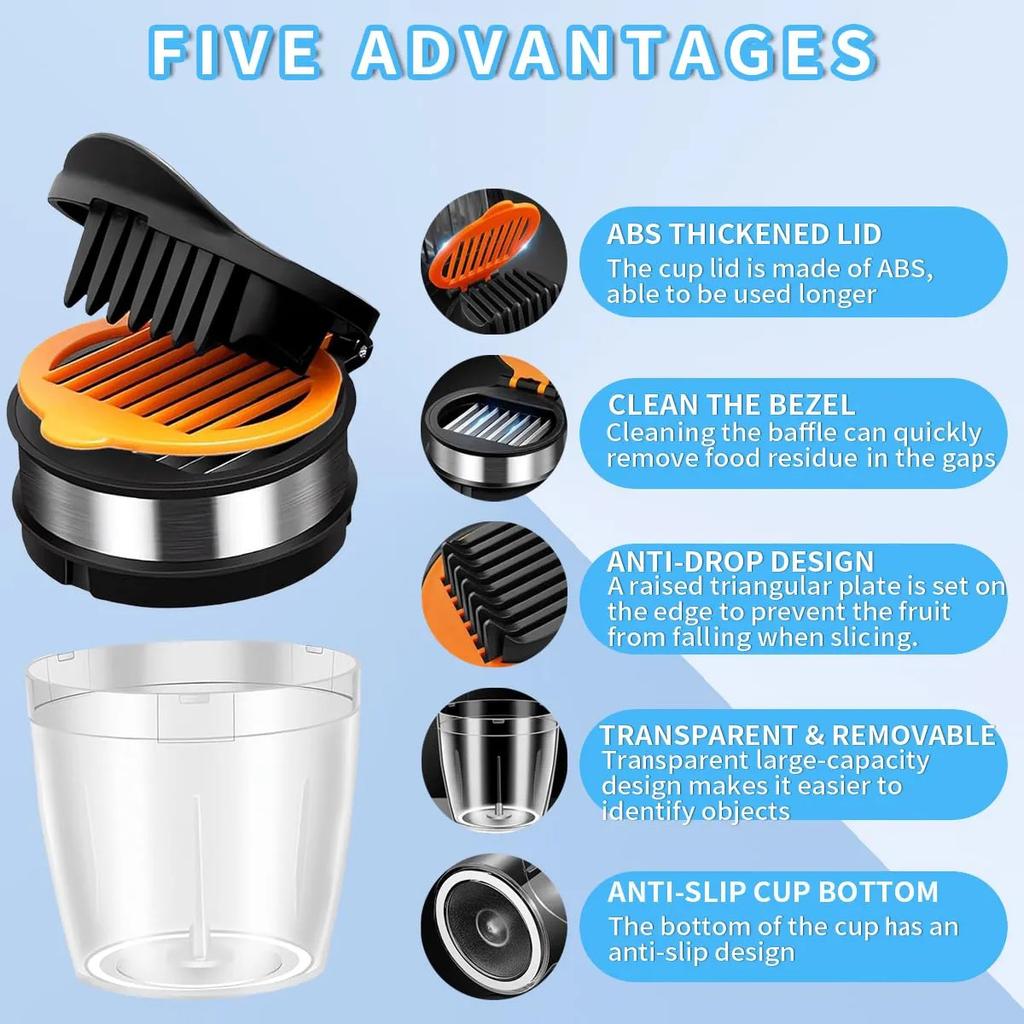 Manual Fruit and Egg Slicer with Container